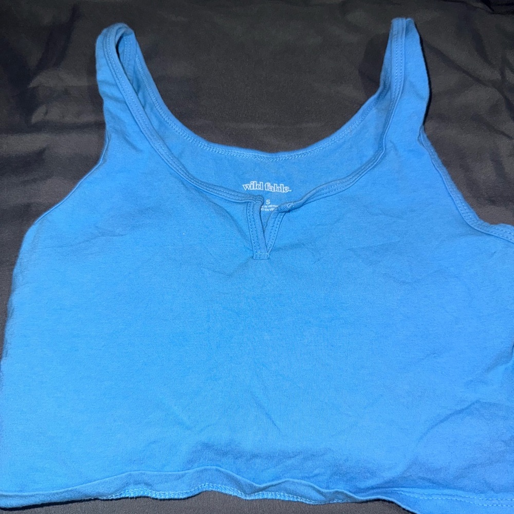 Wild Fable Blue Crop Top